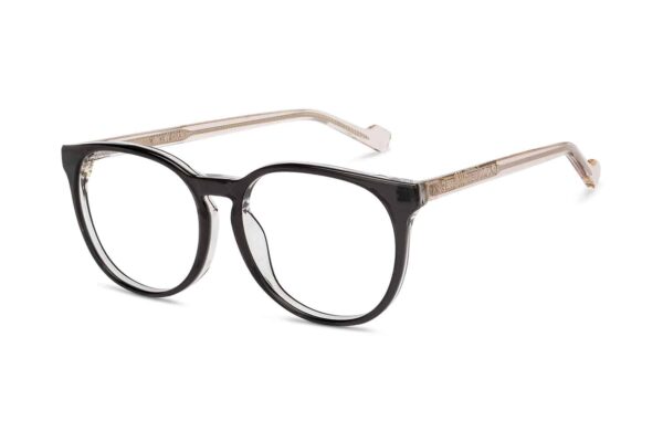 Black Full Rim Round Eyeglasses P133 - Image 2